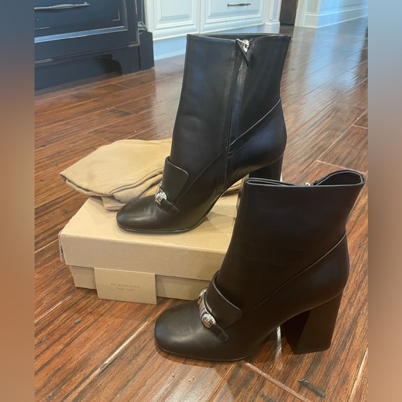 NWT Burberry Brabant black leather boots size EU 39 / 8 - Picture 6 of 11